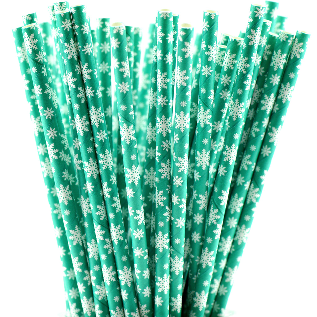 Deep Blue with Santa Claus'Cap Paper Straws — STRAWTOPIA