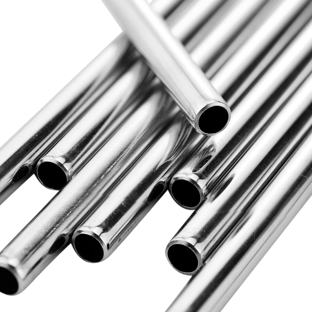Reusable Straws,Set of 8 Long 8.5 Inch Stainless Steel Metal
