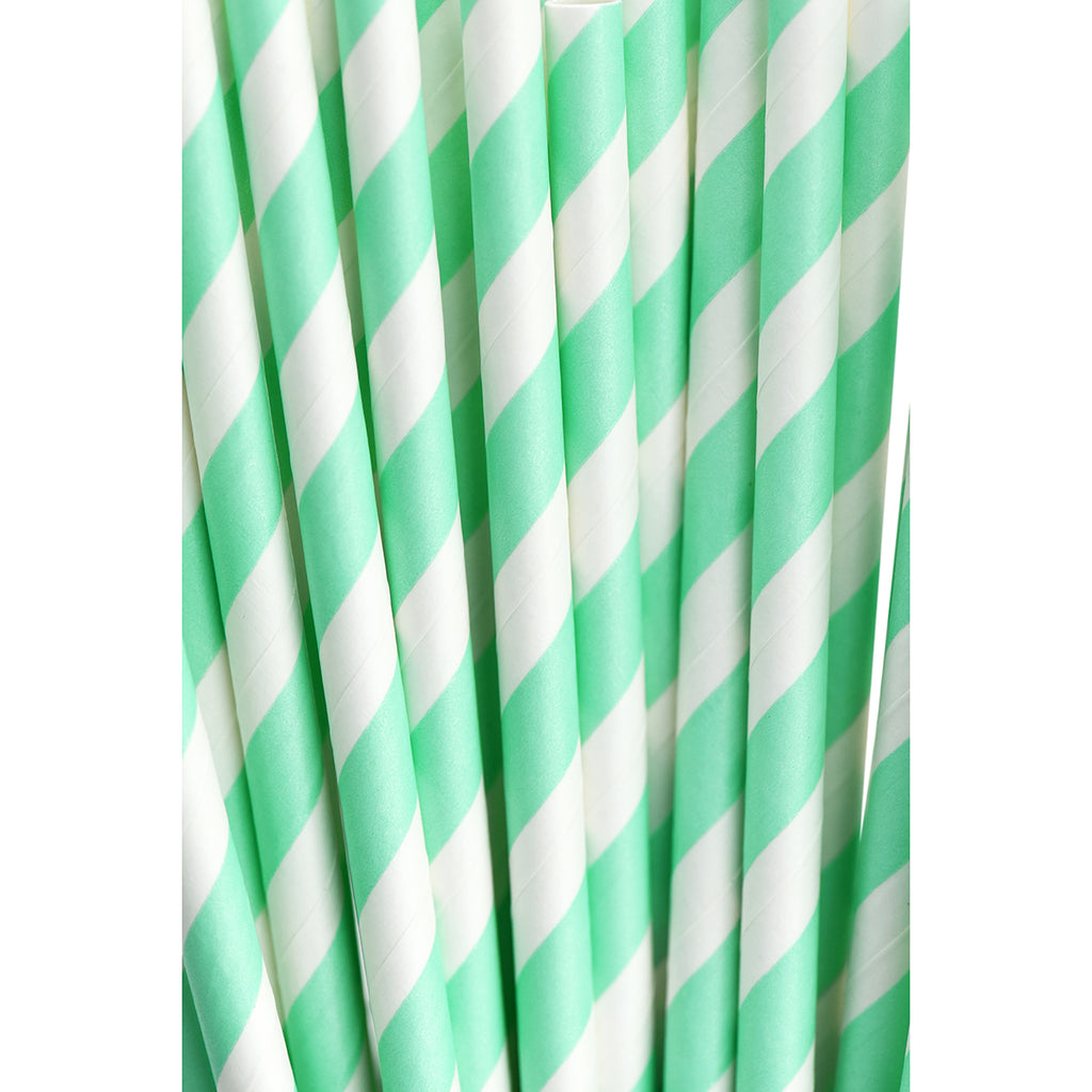 Green  Red Striped Paper Straws — STRAWTOPIA