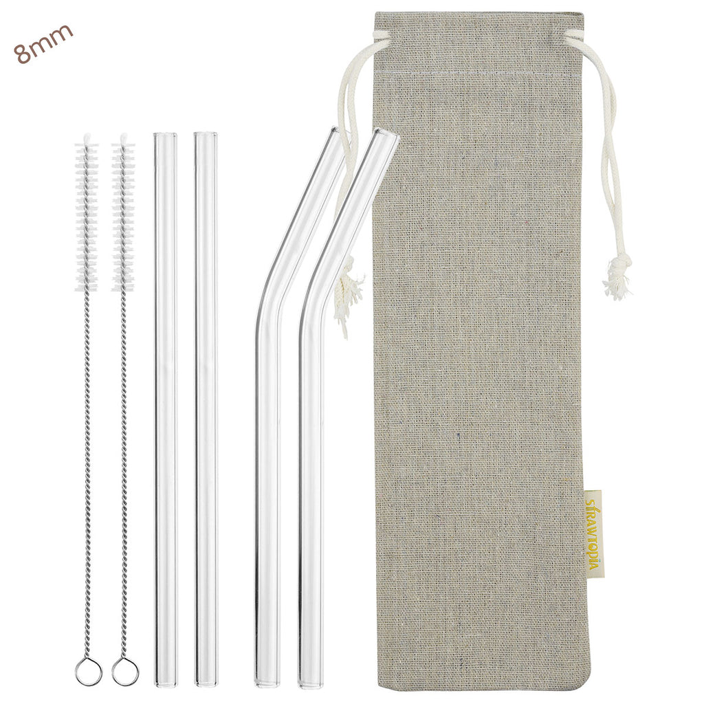 Reusable 304 Stainless Steel Straw Set Large Wide 12mm Bubble Tea Straws  Eco-friendly Metal Straw