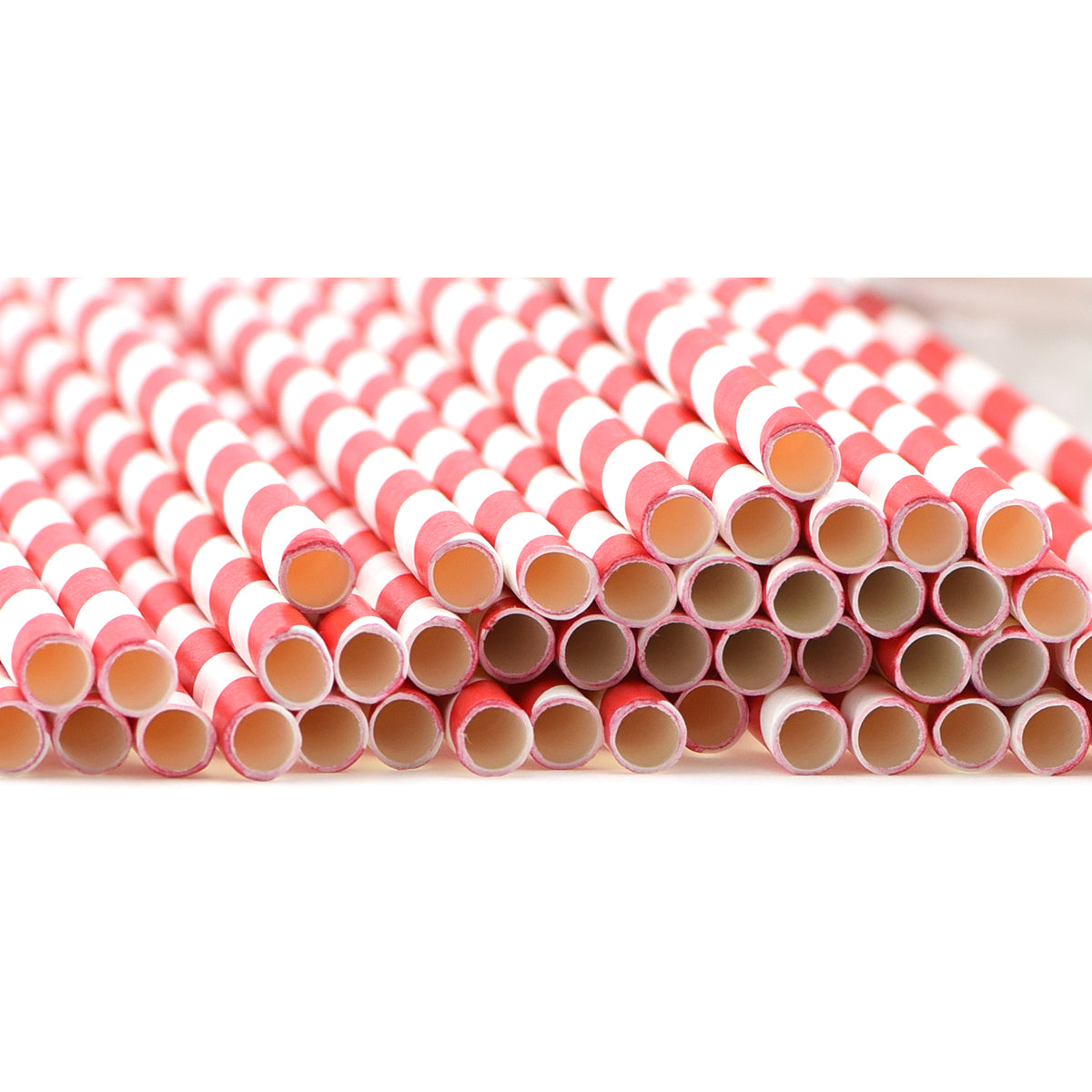 Red & White Striped Paper Straws