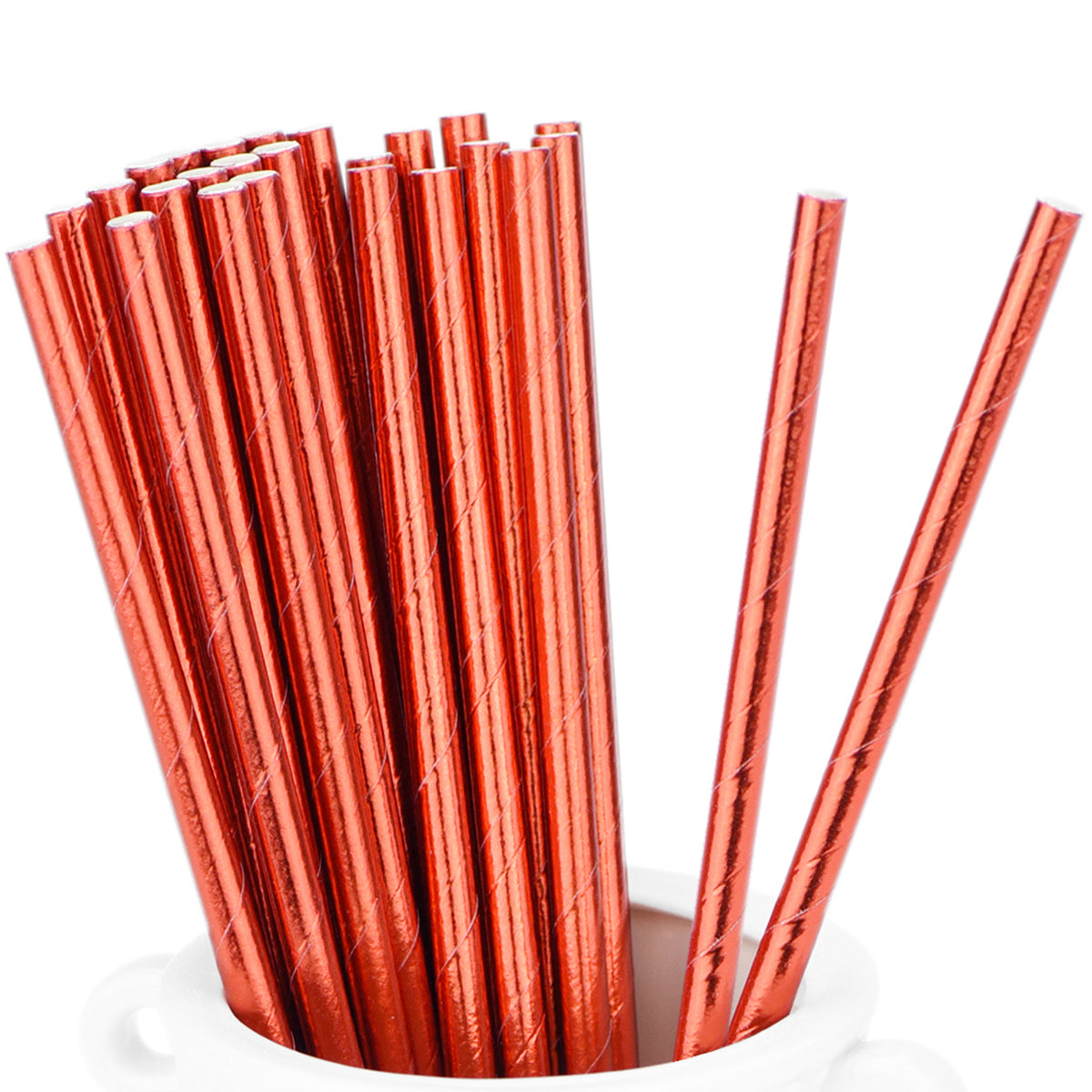 Red Hearts Paper Straw - Roc Paper Straws